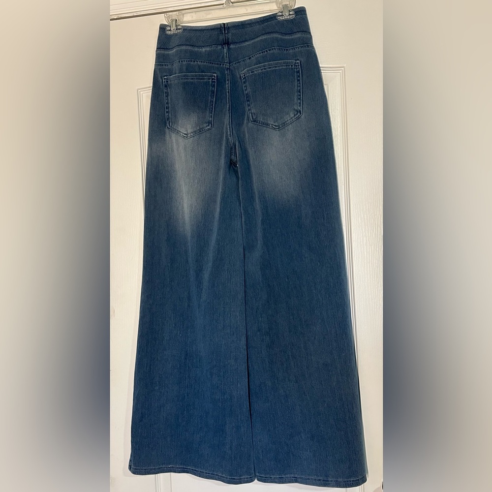 Halara Flex™ High Waisted Pockets Baggy Wide Leg Washed Casual Jeans - Picture 5 of 7